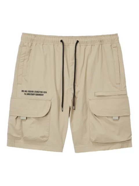 FINGERCROXX drawstring-fastening cargo shorts Neutrals FFXSPM00897X