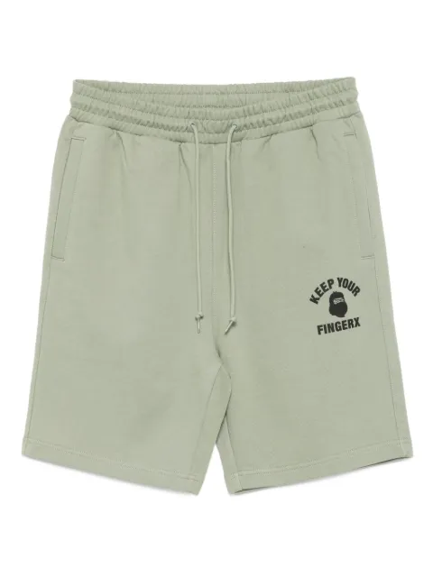 FINGERCROXX logo-print shorts Green FFXSPM00837X