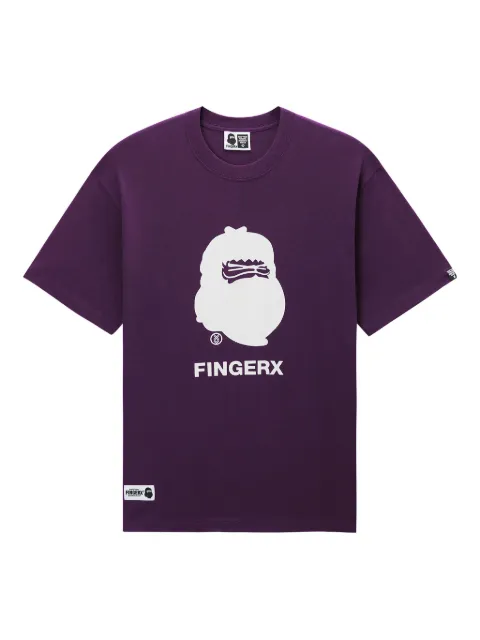 FINGERCROXX graphic-print T-shirt Purple FFXTEM00846X