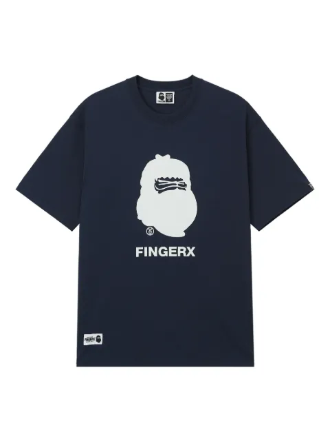 FINGERCROXX graphic-print T-shirt Blue FFXTEM00846X