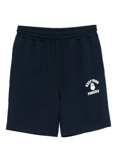 FINGERCROXX logo-print shorts Blue FFXSPM00837X