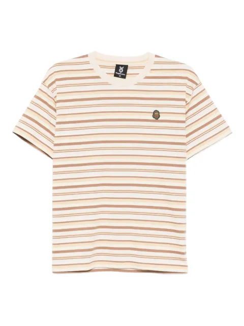 FINGERCROXX horizontal-striped T-shirt Neutrals FFXTEW00977X