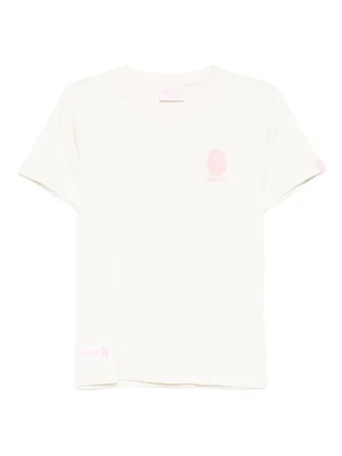 FINGERCROXX logo print T-shirt Neutrals FFXTEW00864X