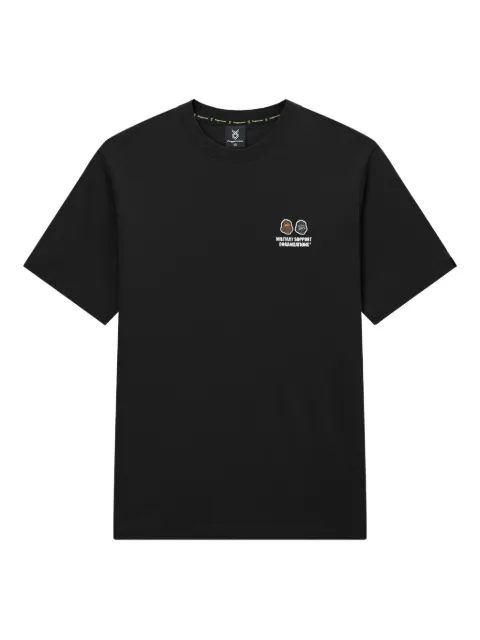 FINGERCROXX embroidered-logo crew-neck T-shirt Black FFXTEM00908X