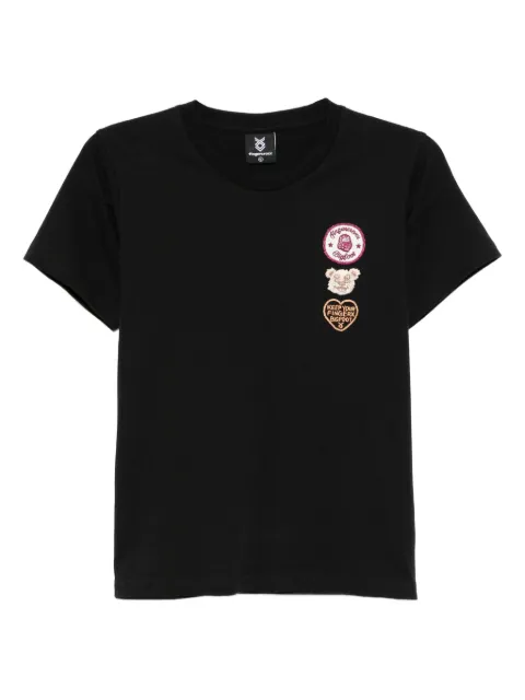 FINGERCROXX embroidered-logo patch T-shirt Black FFXTEW00982X