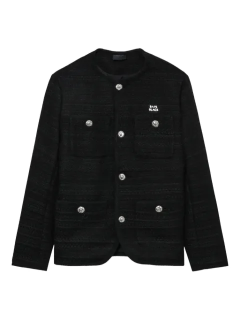 A BATHING APE® back-detail buttoned shirt jacket Black 001LJK201026I