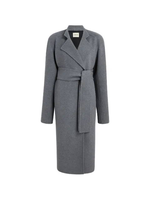 KHAITE belted wool single-breasted coat Grey 7142547249