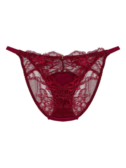 Fleur Of England lace-trimmed briefs Red SIMONEOUVERTBRIEF