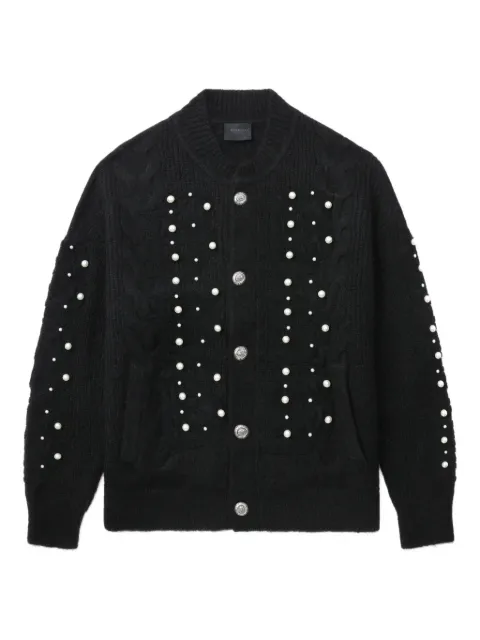 A BATHING APE® embellished cable-knit cardigan Black 001KNK701301M