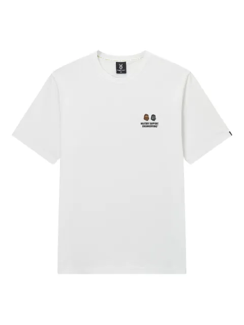 FINGERCROXX embroidered-logo crew-neck T-shirt White FFXTEM00908X