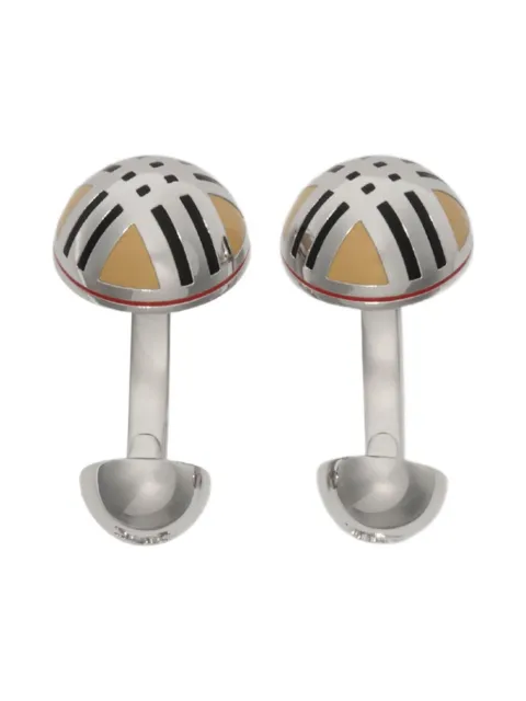Burberry enamel Check cufflinks Silver 8114557