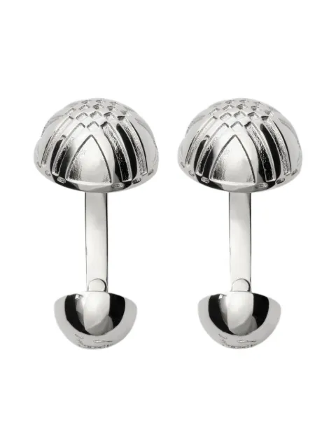 Burberry engraved Check cufflinks Silver 8114985