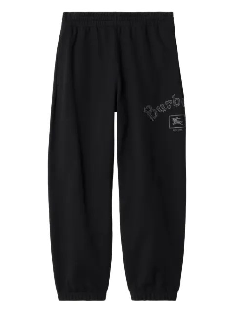 Burberry Equestrian Knight-embroidered track pants Black 8116124