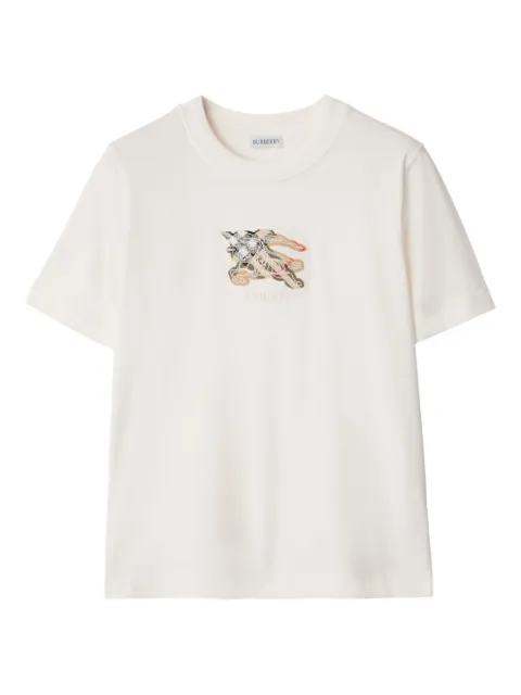 Burberry knight check cotton T-shirt White 8116161