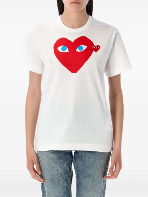 Comme Des Garçons Play Heart-print T-shirt White AXT086