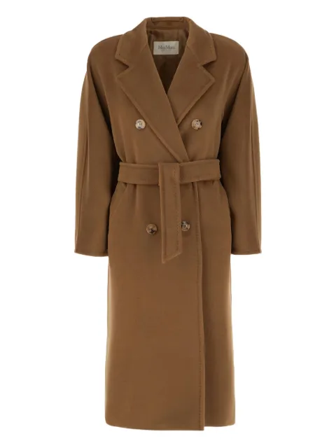 Max Mara belted double-breasted coat Brown MADAME