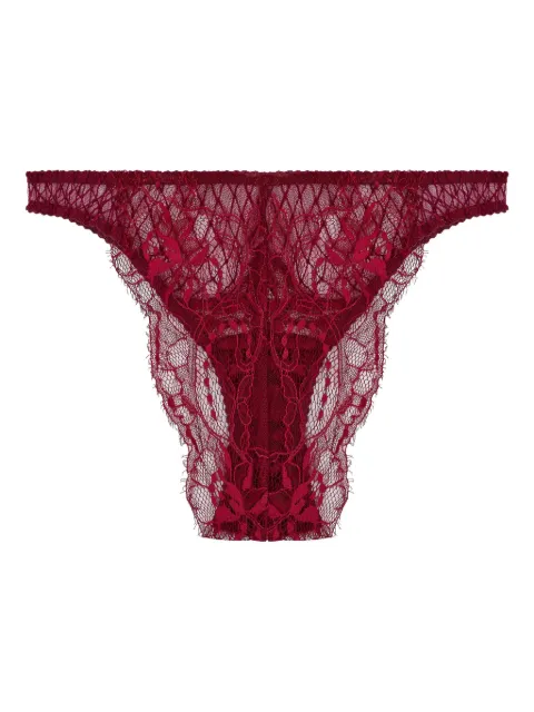 Fleur Of England lace-trimmed brazilian briefs Red SIMONEBRAZILIAN