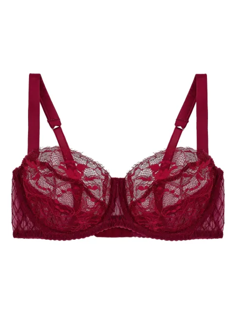 Fleur Of England balcony lace bra Red SIMONEBALCONYBRA