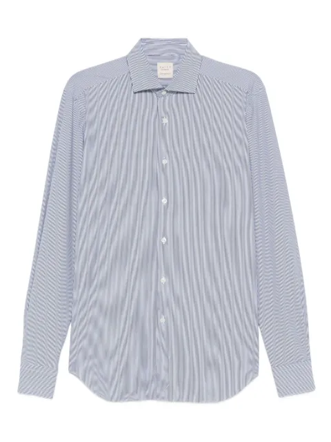 Xacus pinstripe long-sleeved shirt Blue ACT558ML91612