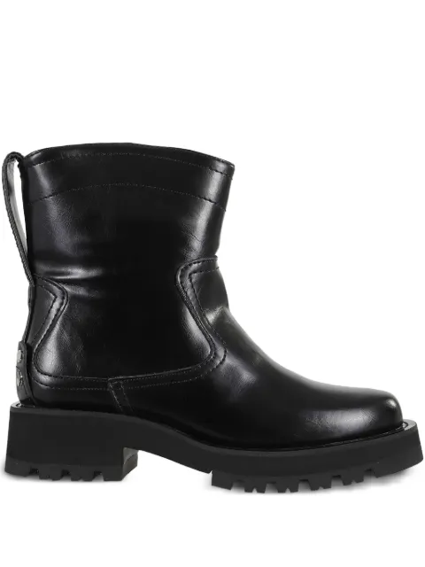 GANNI leather stitched boots Black S3088097