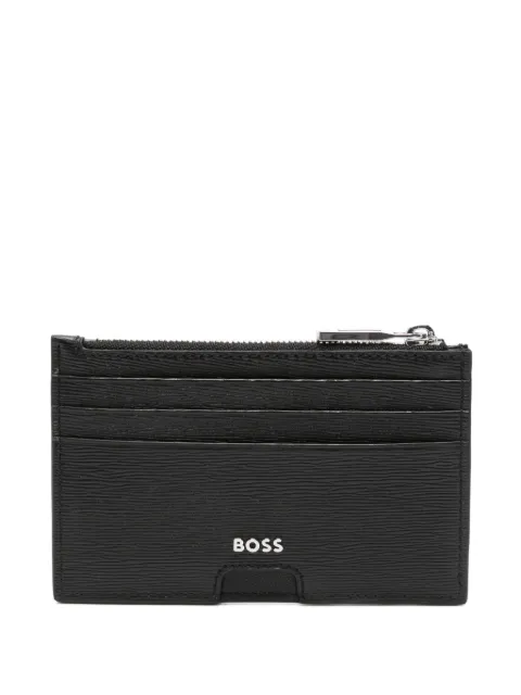 BOSS zip-top cardholder Black 50548826