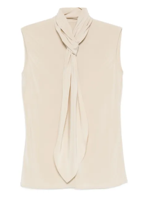 Alberta Ferretti sleeveless tie-neck top Neutrals 252U08126626