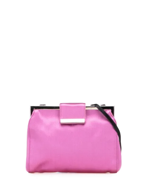 Miu Miu Pre-Owned 1993-2000 Satin Clasp Clutch on Strap shoulder bag Pink 93A1GDK27B4V75EF