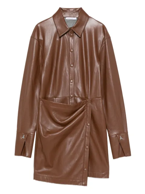 Patrizia Pepe wrap-skirt shirt dress Brown 8A1508E005