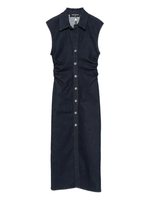 Patrizia Pepe sleeveless button-front denim dress Blue 8A1530D117
