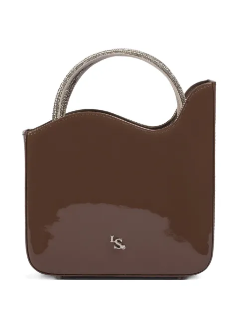 Le Silla small Ivy crystal-embellished wave tote bag Brown 9992ZBAGXXXXKAB