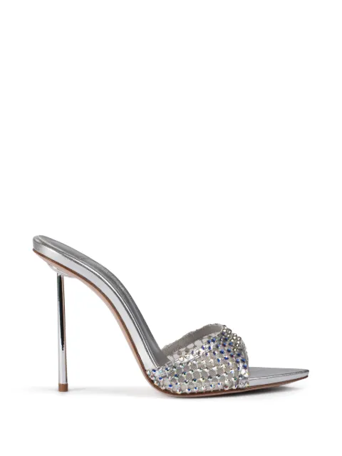 Le Silla Gilda crystal-embellished sandals Silver 6618E100BXPPCAZ