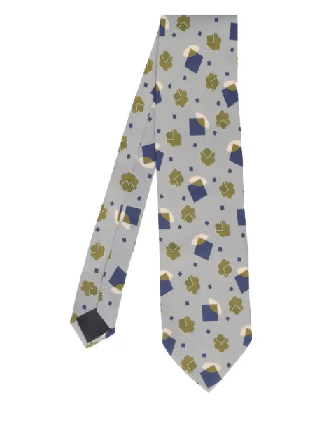 Giorgio Armani Pre-Owned geometric-print silk tie Grey W1606202523