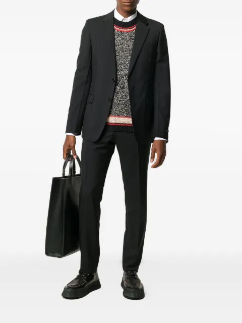 Prada single breasted wool and mohair suit Black UAF420S152D39