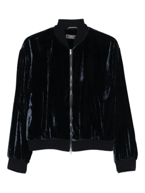 Peserico velvet zip-front jacket Blue E210463951A