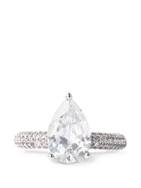 Izabel Display Mega Drop pear-cut ring Silver RCCMD