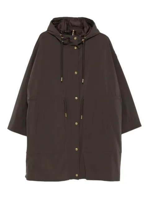 Moncler drawstring-waist hooded coat Brown K20931C00006598P6