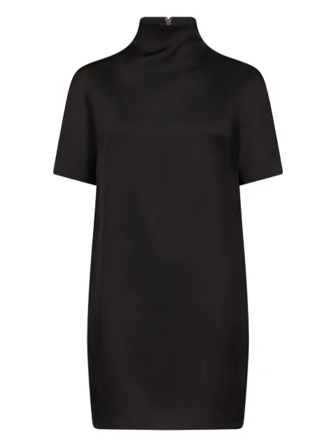 LouLou de Saison Elton mock-neck short-sleeve dress Black ELTON