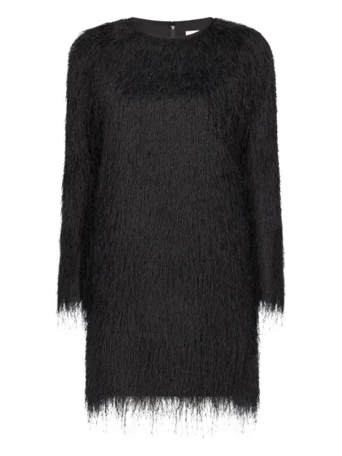 LouLou de Saison fur mini dress Black TINA