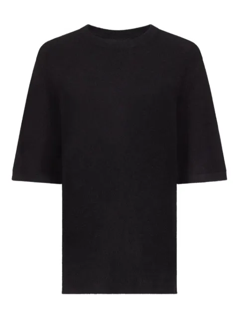 LouLou de Saison Raven short-sleeve crew-neck sweater Black RAVEN
