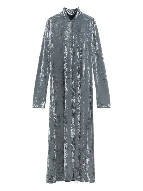 Forte Forte velvet high-neck dress Grey 14103MYDRESS