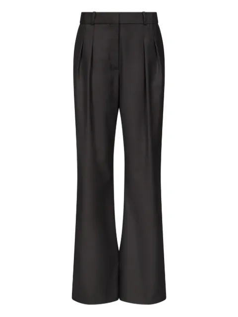 LouLou de Saison Sbiru LDS pleated flare-leg trousers Black SBIRULDS