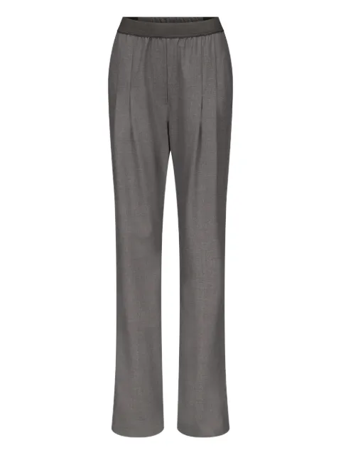 LouLou de Saison pleated elasticated-waist straight trousers Grey NIRO
