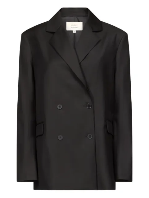 LouLou de Saison double-breasted notched lapels blazer Black DONAULDS