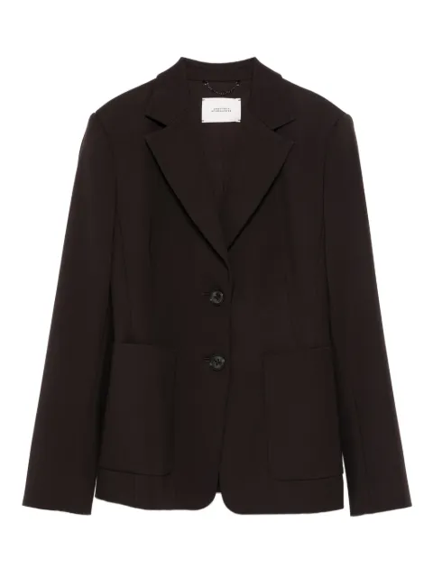 Dorothee Schumacher button-fastening patch-pocket blazer Brown 248032