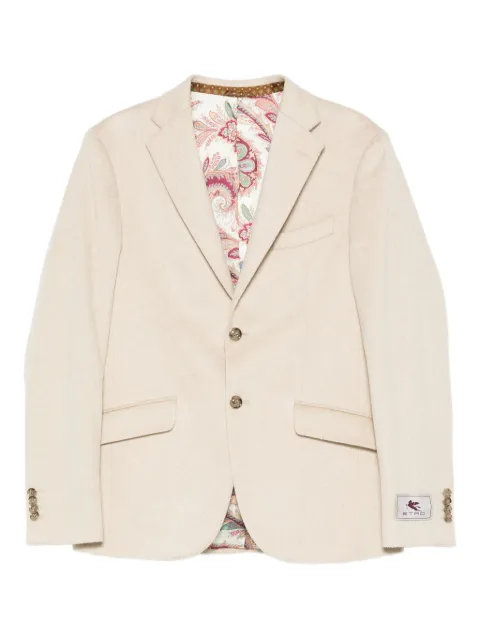 ETRO paisley-lined cashmere jacket Neutrals MRCA002899TU2K3