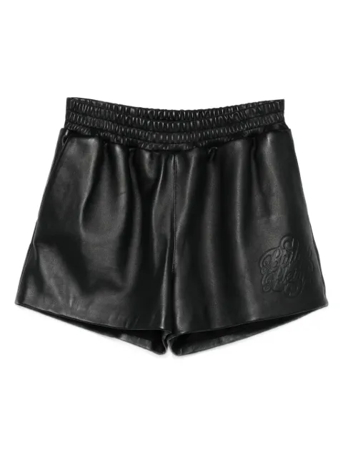 Philipp Plein leather shorts Black FAECWLT0159PLE010N