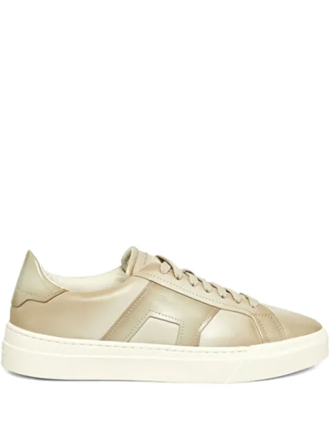 Santoni leather-panelled sneakers Neutrals MBGT22018PNNGGON