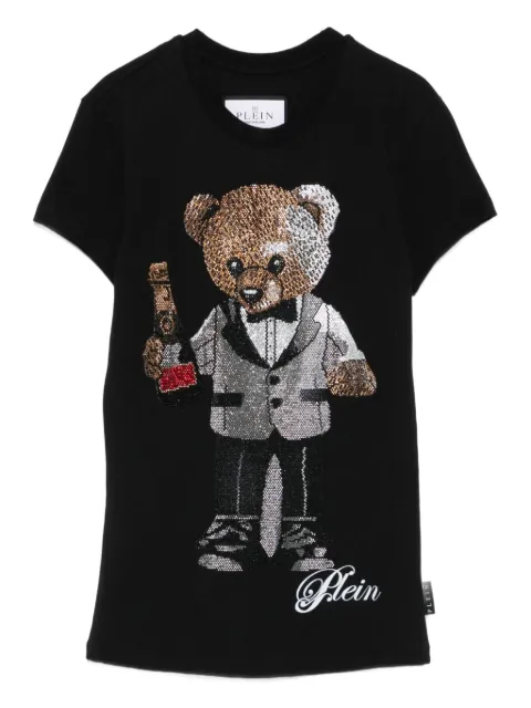 Philipp Plein bear-embellished cotton T-shirt Black FAECWTK3731PTE004N