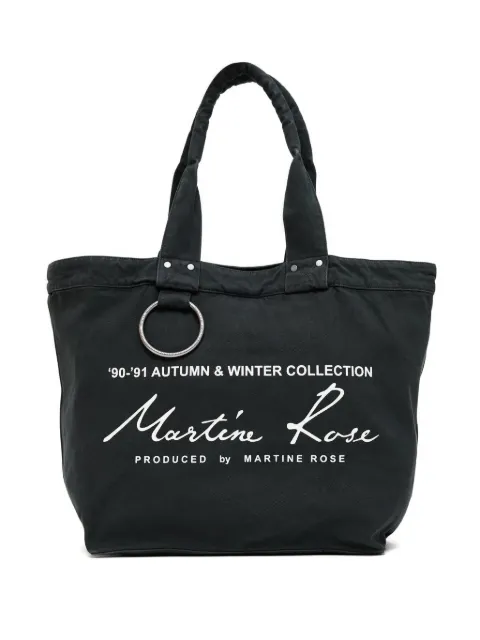 Martine Rose logo-print tote bag Green 1207WP22414