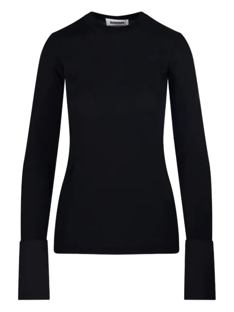 DARKPARK cuff detail long-sleeve top Black WJE25FAC105